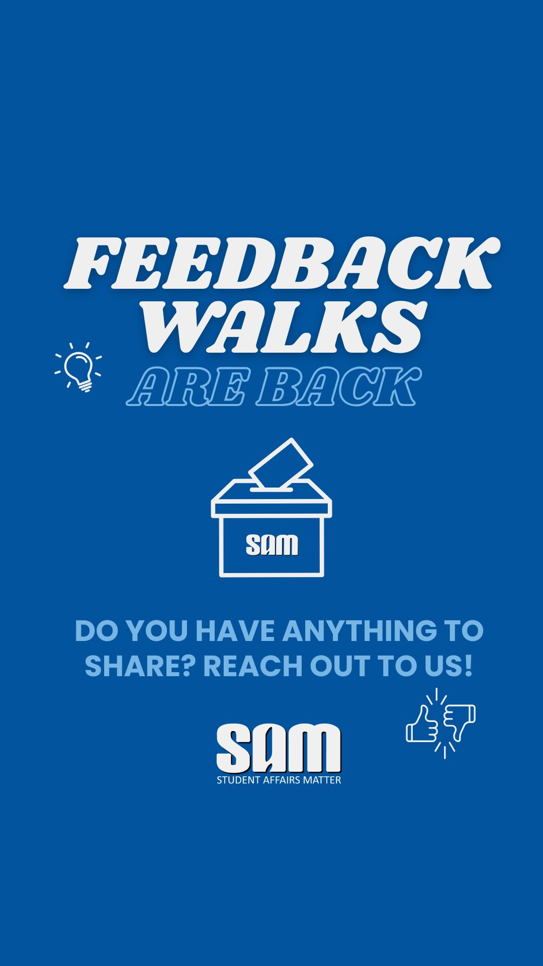 Feedback walks are back, and we went around campus to ask students how they experienced the exam period! 
If you have anything to share, reach out to us during our feedback walks or on our socials! 💙